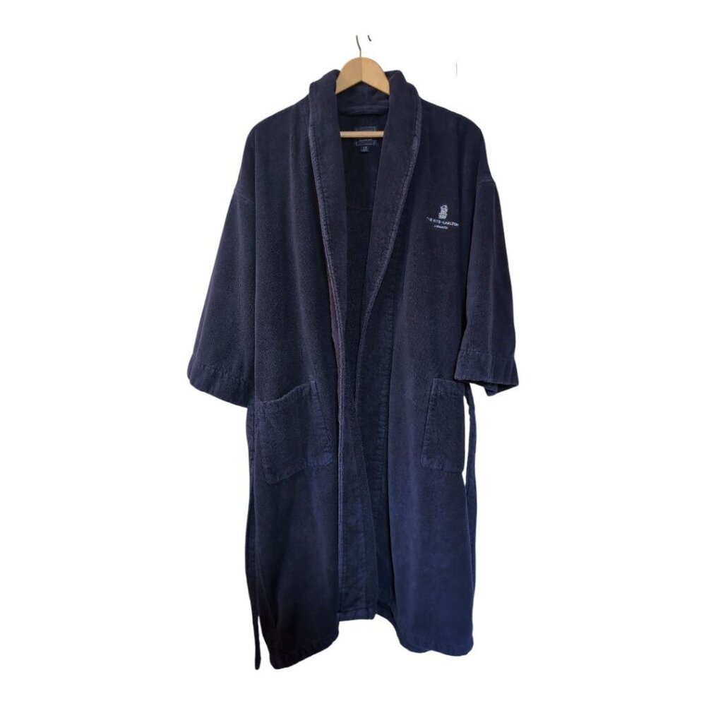 Ritz-Carlton Robe Sarasota Navy Blue Terry Cloth Majestic International Large/XL